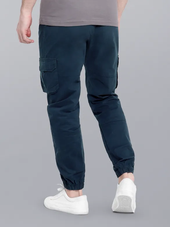 Dark Space Blue Heavy Gauge Cargo Joggers